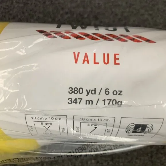 Lot Of 2 Big Twist Value Varsity Yellow Discontinued Acrylic Yarn 6oz 380yds Ea - Picture 3 of 5